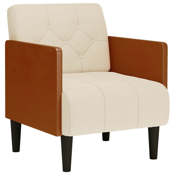 Leinen Sessel mit Armlehnen, 55 cm