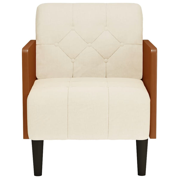 Leinen Sessel mit Armlehnen, 55 cm