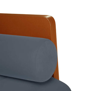 Dunkelgraues Samt Zweisitzer Sofa mit Nackenrollen