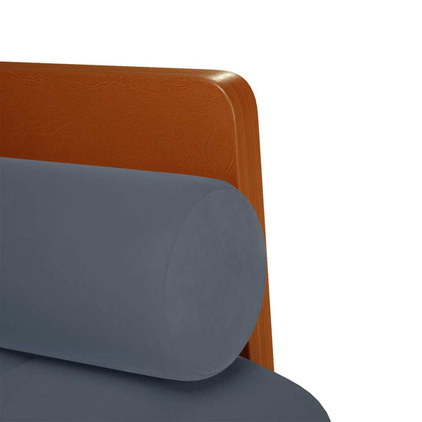 Dunkelgraues Samt Zweisitzer Sofa mit Nackenrollen