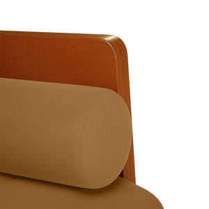 Braunes Samt Zweisitzer Sofa mit Nackenrollen