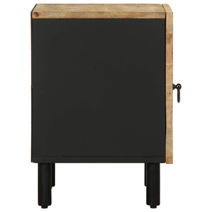 Schwarzer Nachttisch aus Mangoholz 40x33,5x46 cm