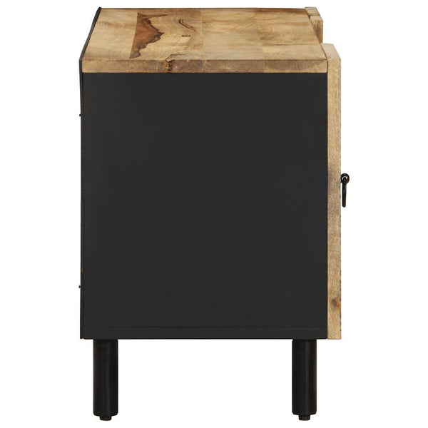 Schwarzer TV-Schrank 105 cm aus Mangoholz