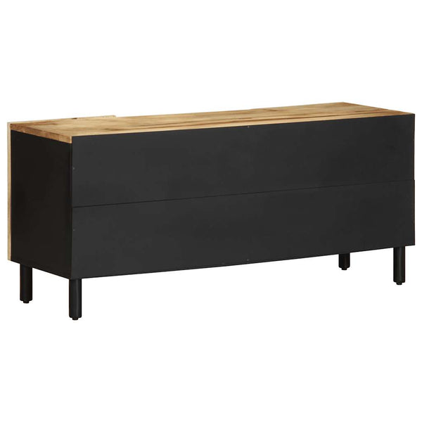 Schwarzer TV-Schrank 105 cm aus Mangoholz