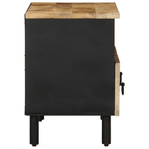 Schwarzer TV-Schrank 70 cm aus Mangoholz