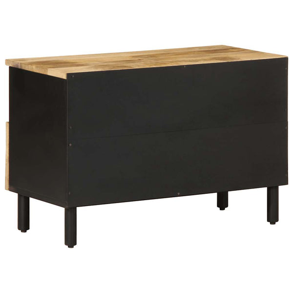 Schwarzer TV-Schrank 70 cm aus Mangoholz