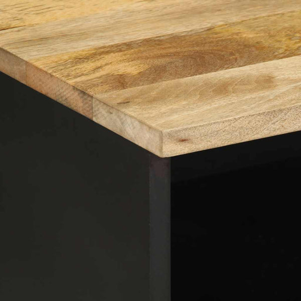 Schwarzer TV-Schrank 70 cm aus Mangoholz