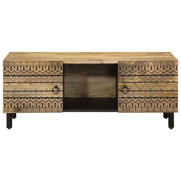 Schwarzer Couchtisch Mangoholz 100x54 cm
