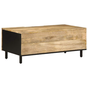 Schwarzer Couchtisch Mangoholz 100x54 cm