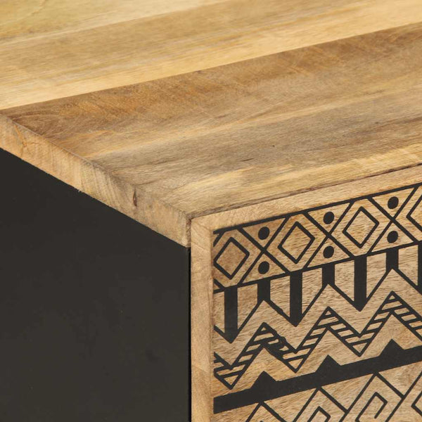 Schwarzer Couchtisch Mangoholz 100x54 cm