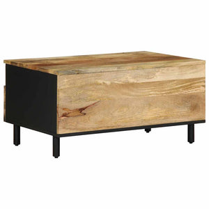 Schwarzer Couchtisch Mangoholz 80x54 cm