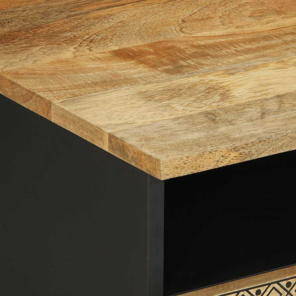 Schwarzer Couchtisch Mangoholz 80x54 cm
