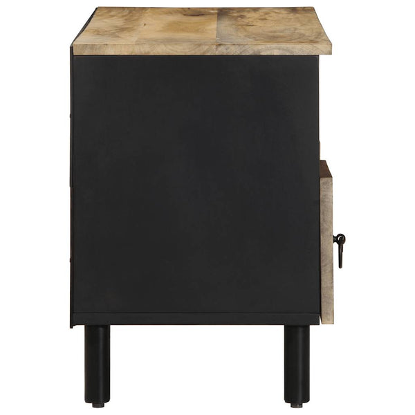 Schwarzer TV-Schrank aus Mangoholz 100 cm