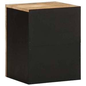 Schwarzer Hänge-Badezimmerschrank Mango Massivholz
