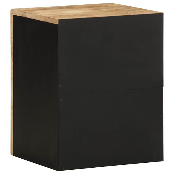 Schwarzer Hänge-Badezimmerschrank Mango Massivholz