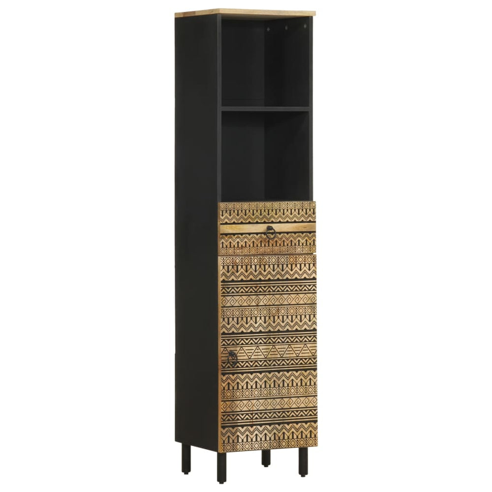 Mango Badschrank Massivholz 38x33,5x160 cm