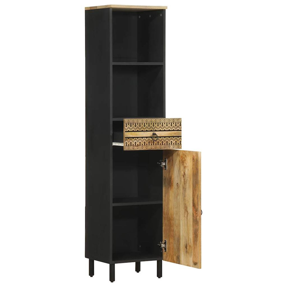 Mango Badschrank Massivholz 38x33,5x160 cm
