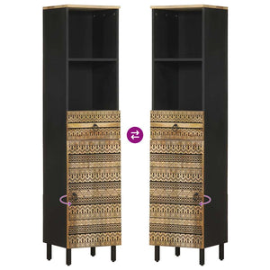 Mango Badschrank Massivholz 38x33,5x160 cm