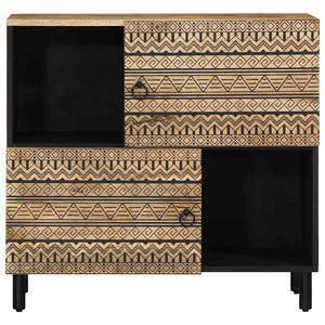 Sideboard aus rauem Mangoholz, 80 cm