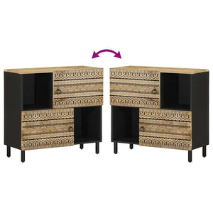 Sideboard aus rauem Mangoholz, 80 cm