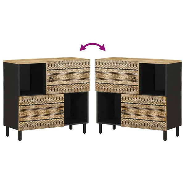 Sideboard aus rauem Mangoholz, 80 cm