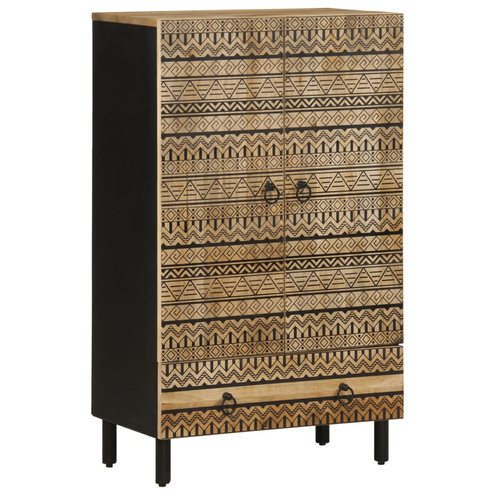 Highboard aus rauem Mangoholz, 60 cm