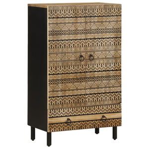 Highboard aus rauem Mangoholz, 60 cm