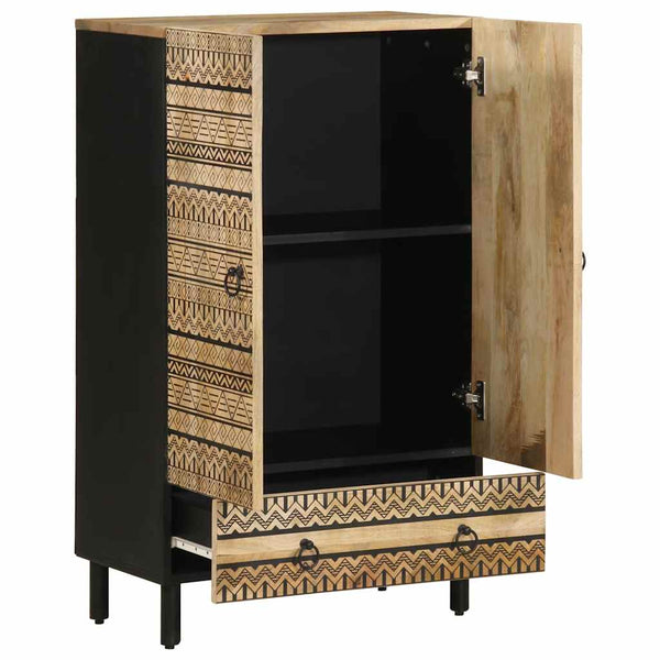 Highboard aus rauem Mangoholz, 60 cm