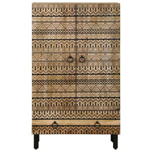 Highboard aus rauem Mangoholz, 60 cm