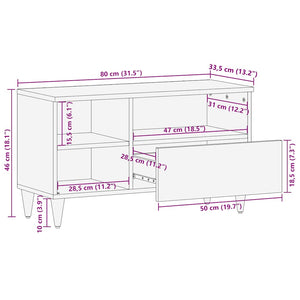 TV-Schrank Mango Massivholz 80cm