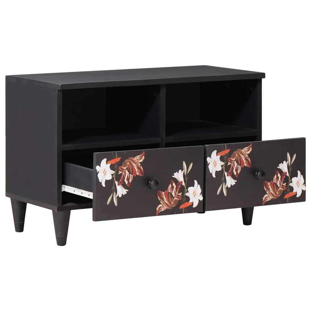 Mehrfarbiger Massivholz-Medienlagerschrank