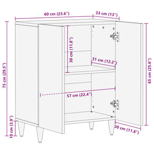 Mehrfarbiger Stauraumschrank, 60 cm