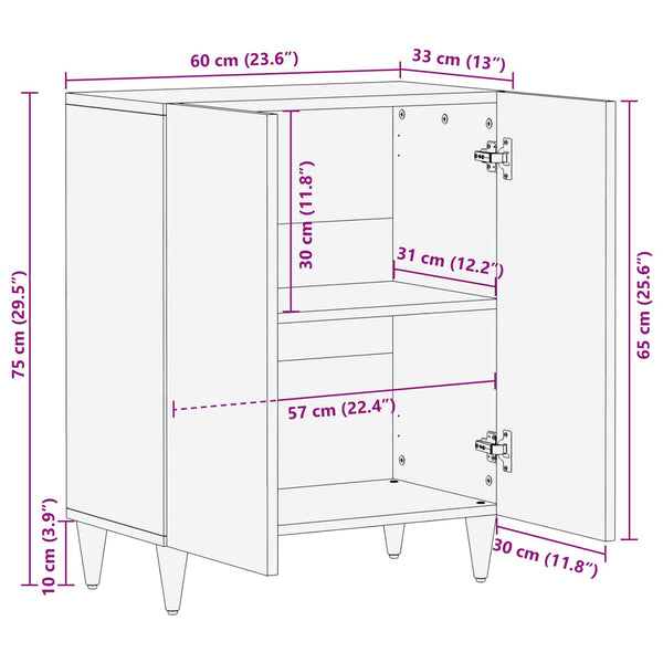 Mehrfarbiger Stauraumschrank, 60 cm
