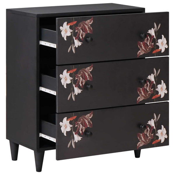 Mehrfarbiger Stauraumschrank Mango Massivholz 60x75cm