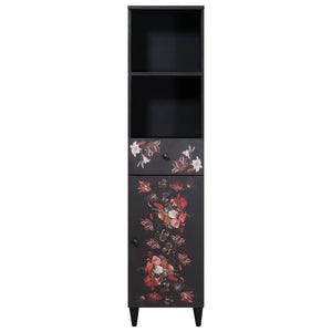 Mehrfarbiger Badezimmerschrank mit Schubladen, 160 cm