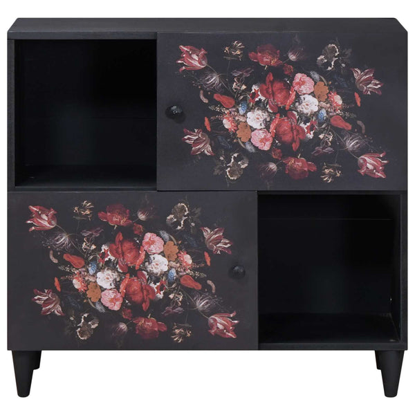Mehrfarbiger Stauraumschrank Mango Massivholz 80cm