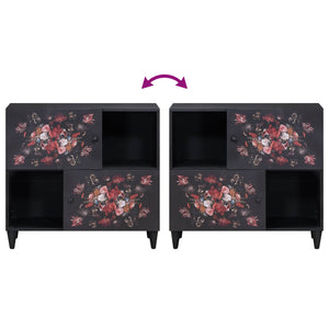 Mehrfarbiger Stauraumschrank Mango Massivholz 80cm