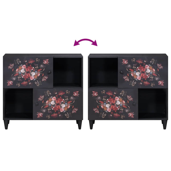 Mehrfarbiger Stauraumschrank Mango Massivholz 80cm