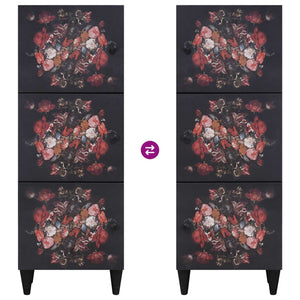 vidaXL Armoires de rangement Multicolore 40 x 33,5 x 110 cm Bois de manguier massif