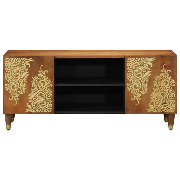TV-Schrank Honigbraun Massivholz Mango 105 cm