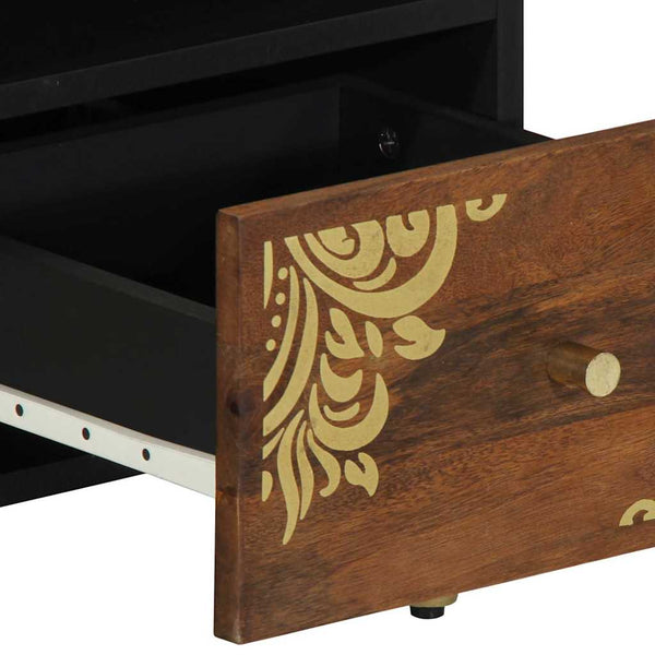 TV-Schrank Mango Massivholz Honigbraun