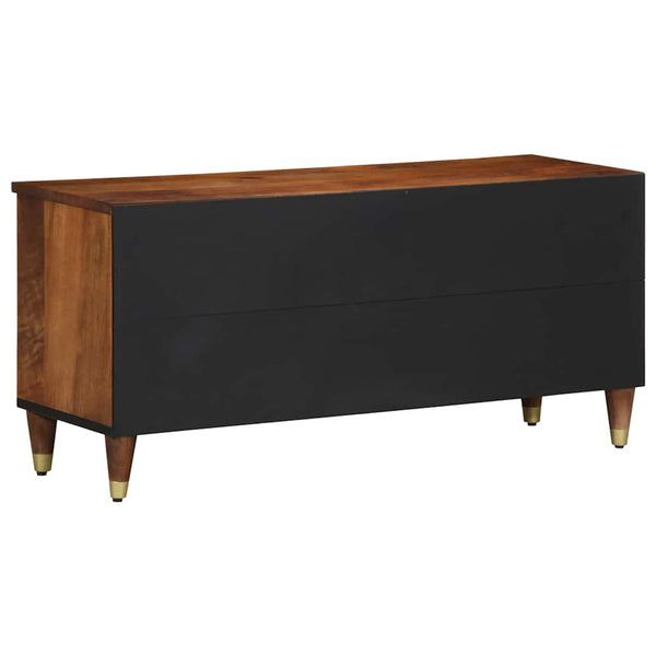 vidaXL Meuble TV marron miel 100 x 33 x 46 cm bois de manguier massif
