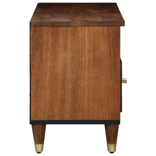 vidaXL Meuble TV marron miel 100 x 33 x 46 cm bois de manguier massif