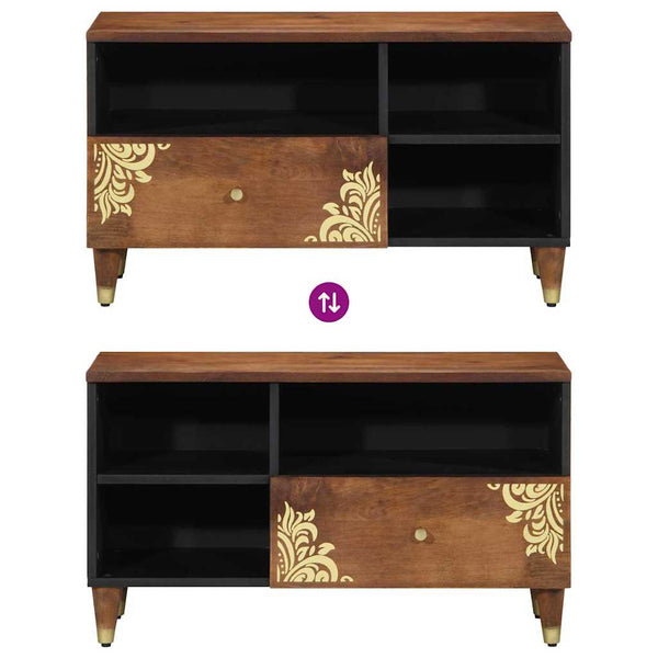 TV-Schrank Honigbraun Mango Massivholz 80 cm