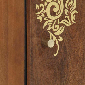 Wandschrank Honigbraun Mango Massivholz 38x33x48 cm