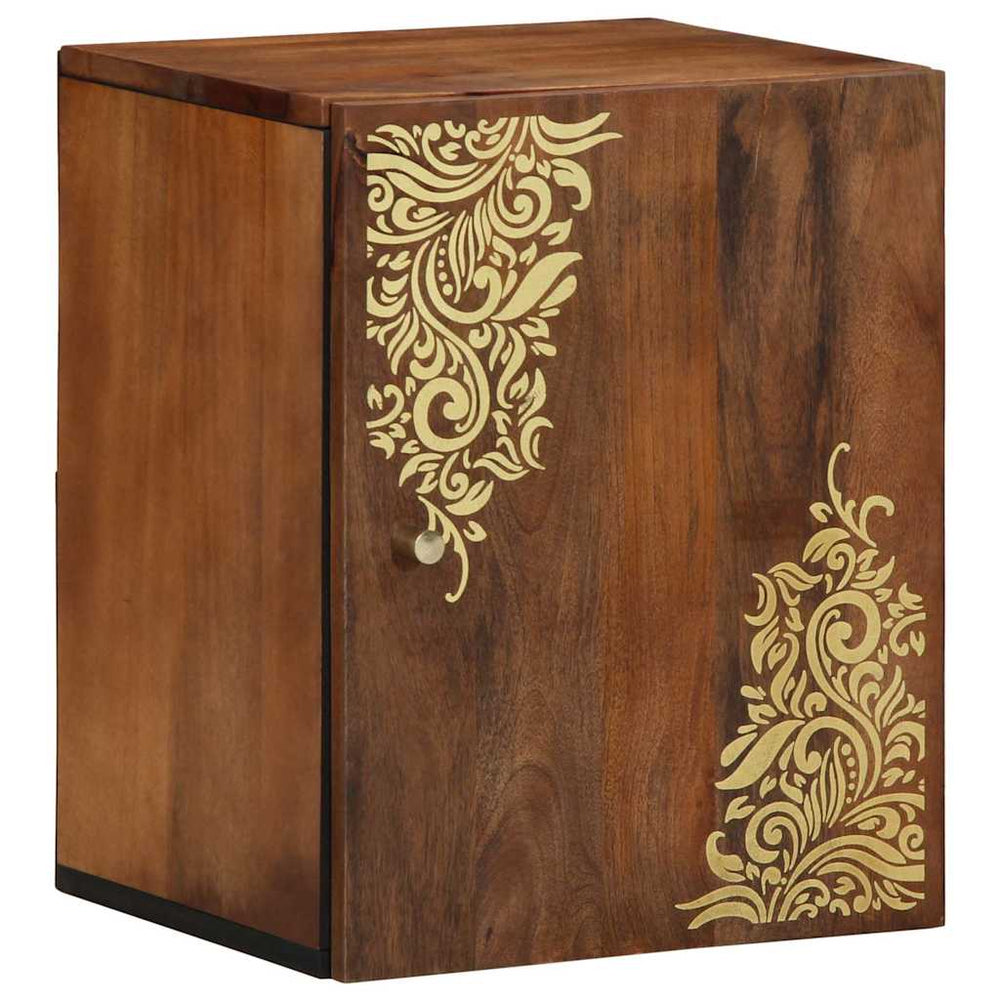 Wandschrank Honigbraun Mango Massivholz 38x33x48 cm
