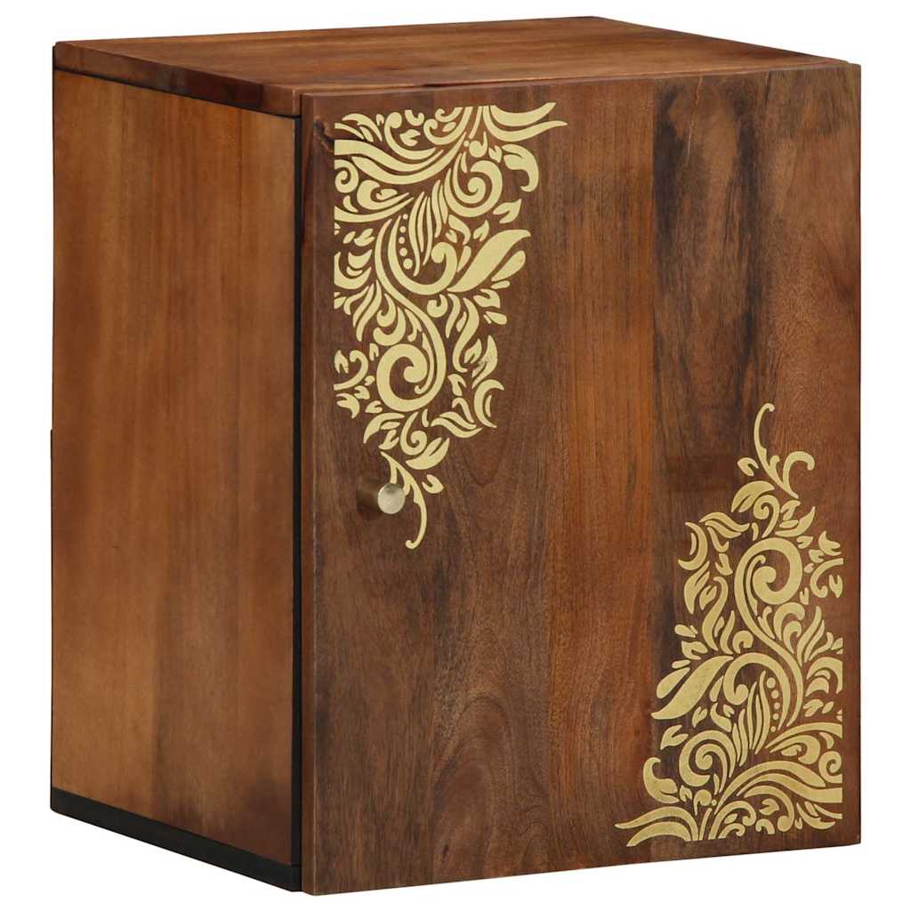 Wandschrank Honigbraun Mango Massivholz 38x33x48 cm