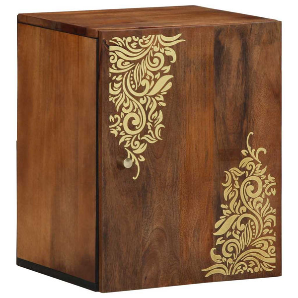 Wandschrank Honigbraun Mango Massivholz 38x33x48 cm