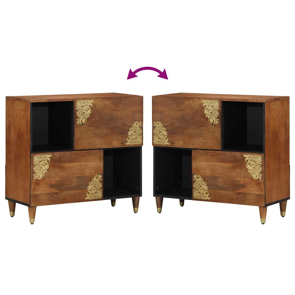 Sideboard Braun Mango Massivholz 80x75 cm