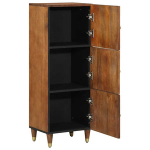 Highboard mit Regal Mango Massivholz Braun